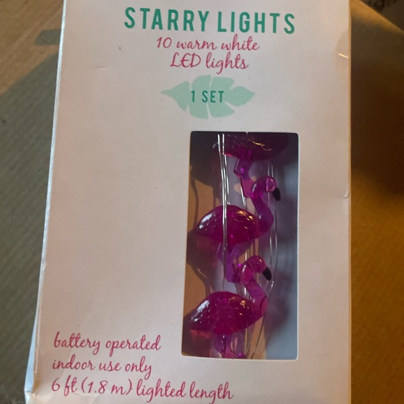 BRAND NEW FLAMINGO STARRY LIGHTS BATTERY OPERATED 6FT - Picture 1 of 3